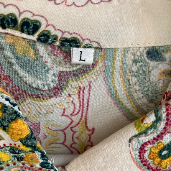 Vibrant Paisley Button Up Shirt - Picture 5 of 6